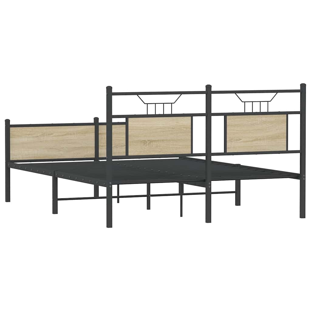 Cadre de lit sans matelas chêne sonoma 140x190 cm - XIOS