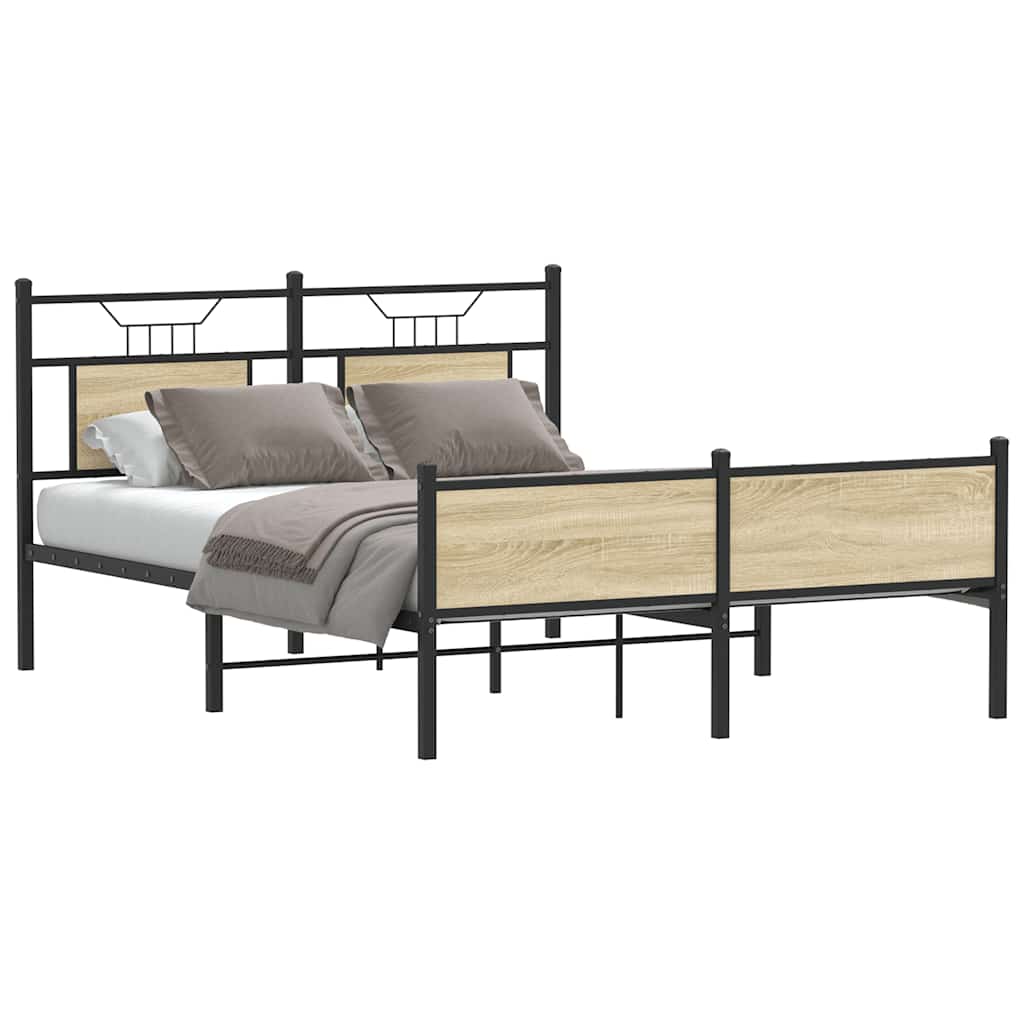 Cadre de lit sans matelas chêne sonoma 140x190 cm - XIOS