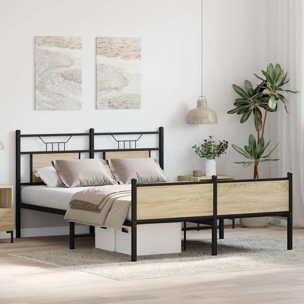 Cadre de lit sans matelas chêne sonoma 140x200 cm - XIOS