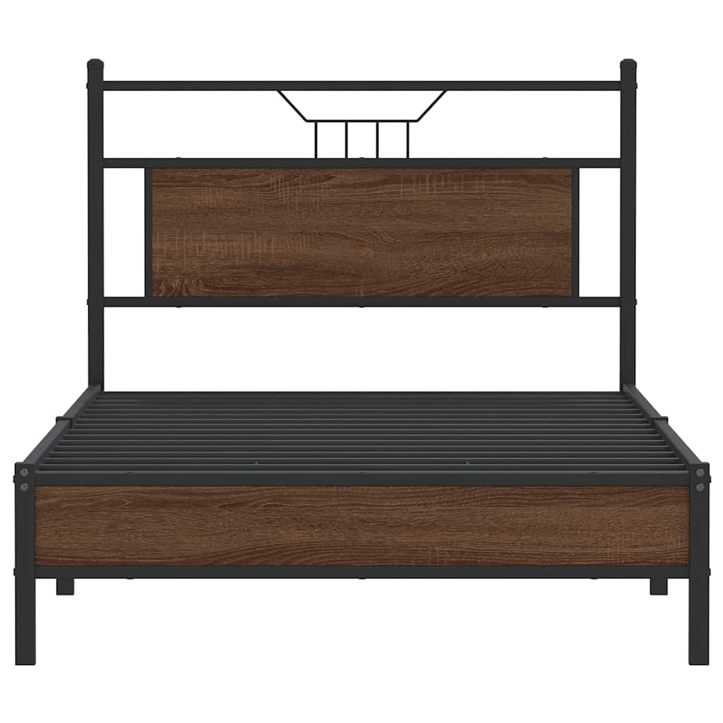 Cadre de lit sans matelas chêne marron 100x200 cm - XIOS