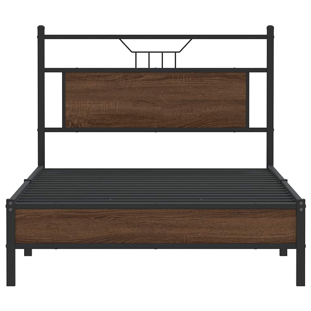 Cadre de lit sans matelas chêne marron 107x203 cm - XIOS