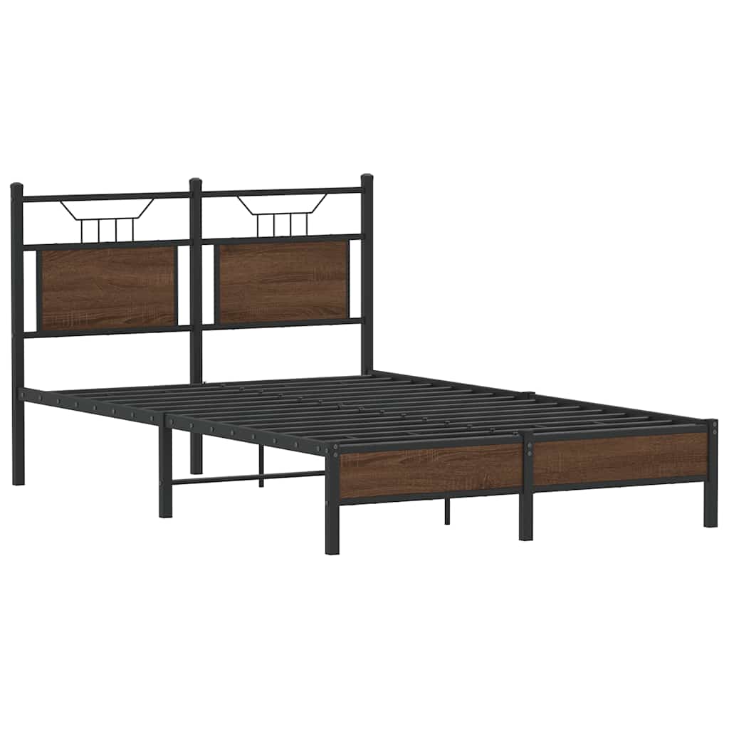 Cadre de lit sans matelas chêne marron 120x190 cm - XIOS