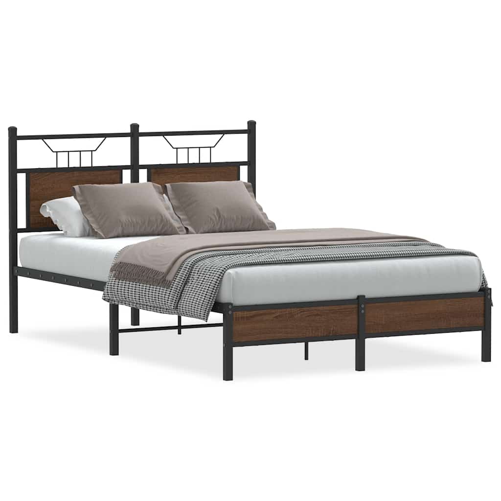 Cadre de lit sans matelas chêne marron 120x200 cm - XIOS