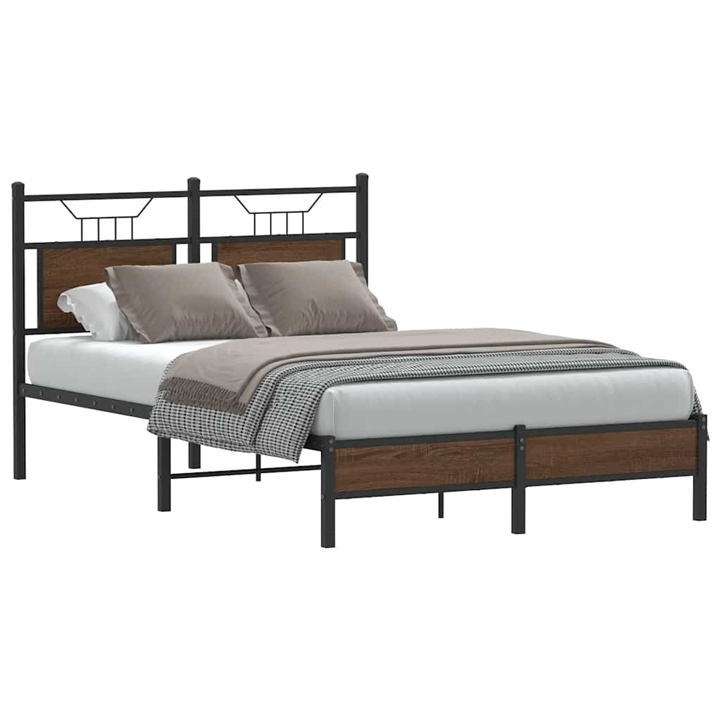 Cadre de lit sans matelas chêne marron 120x200 cm - XIOS