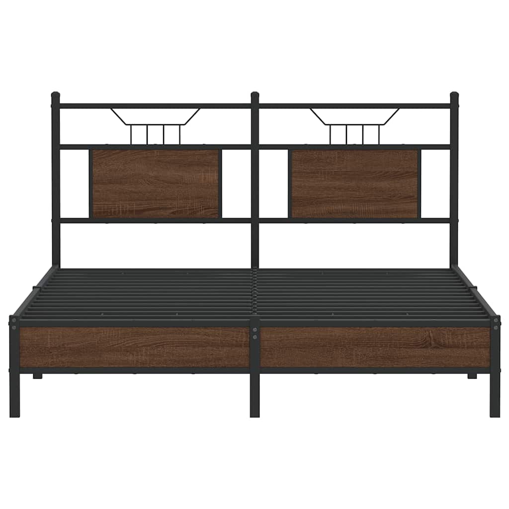 Cadre de lit sans matelas chêne marron 137x190 cm - XIOS