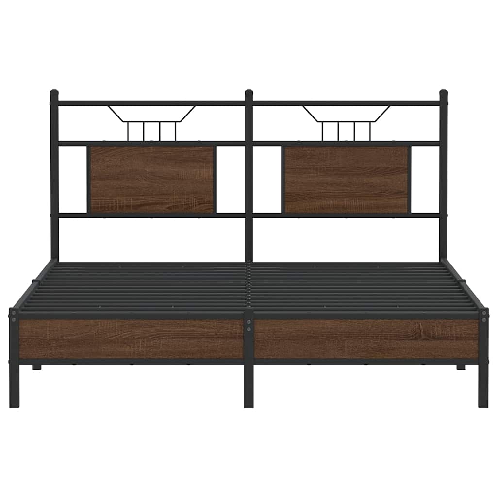 Cadre de lit sans matelas chêne marron 140x190 cm - XIOS