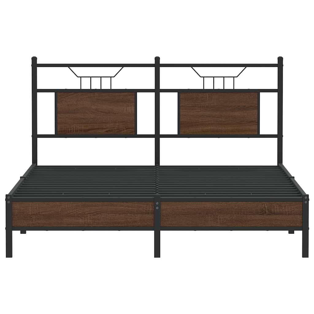 Cadre de lit sans matelas chêne marron 150x200 cm - XIOS