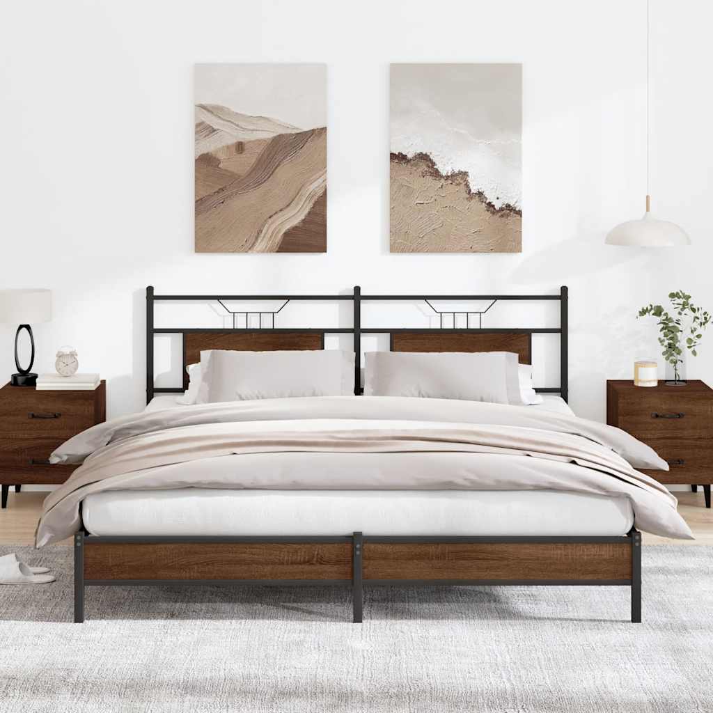 Cadre de lit sans matelas chêne marron 160x200 cm - XIOS