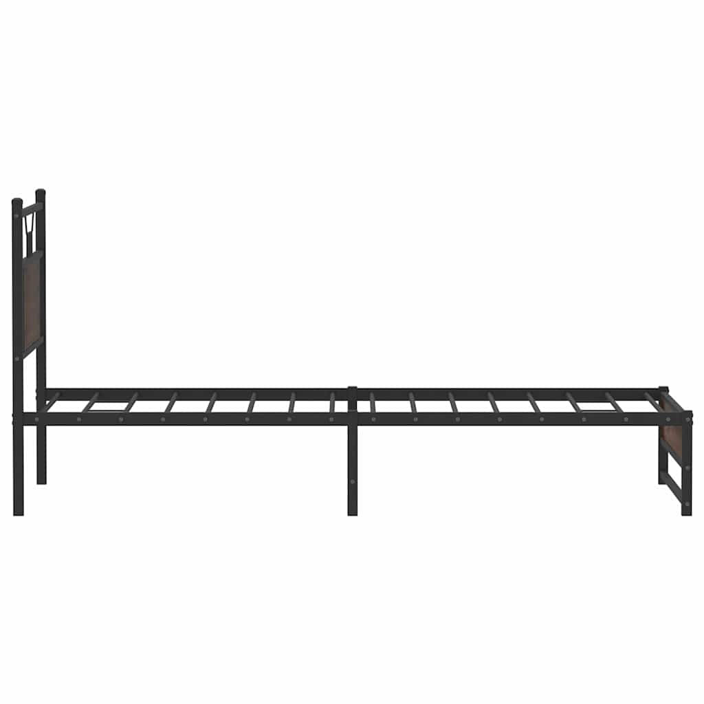 Cadre de lit sans matelas chêne marron 80x200cm bois ingénierie - XIOS