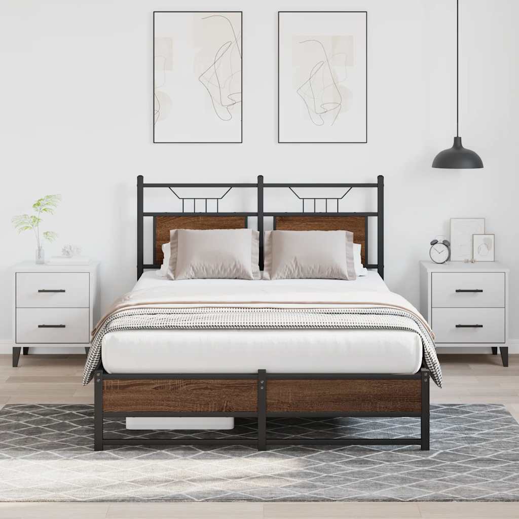 Cadre de lit sans matelas chêne marron 120x200 cm - XIOS
