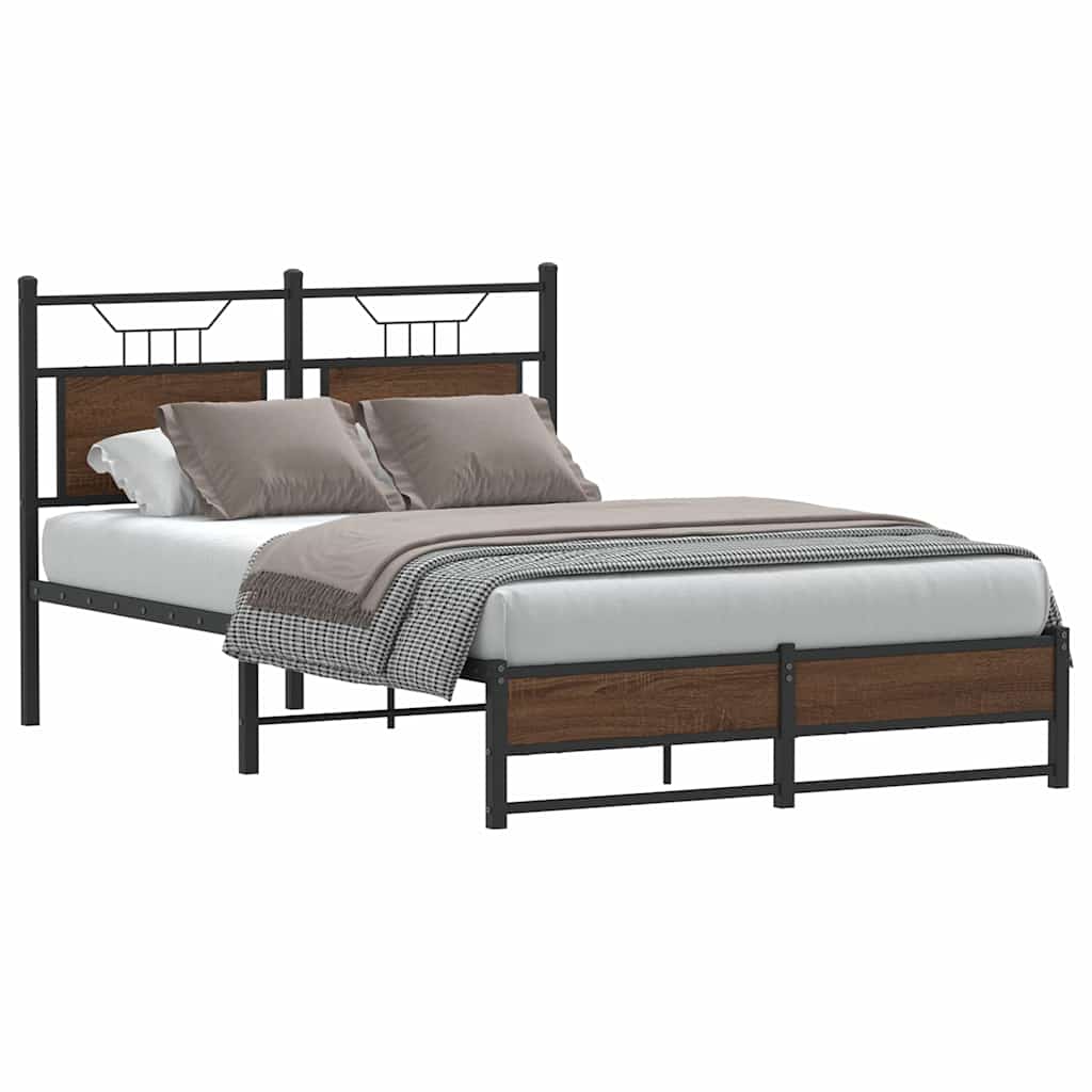 Cadre de lit sans matelas chêne marron 120x200 cm - XIOS