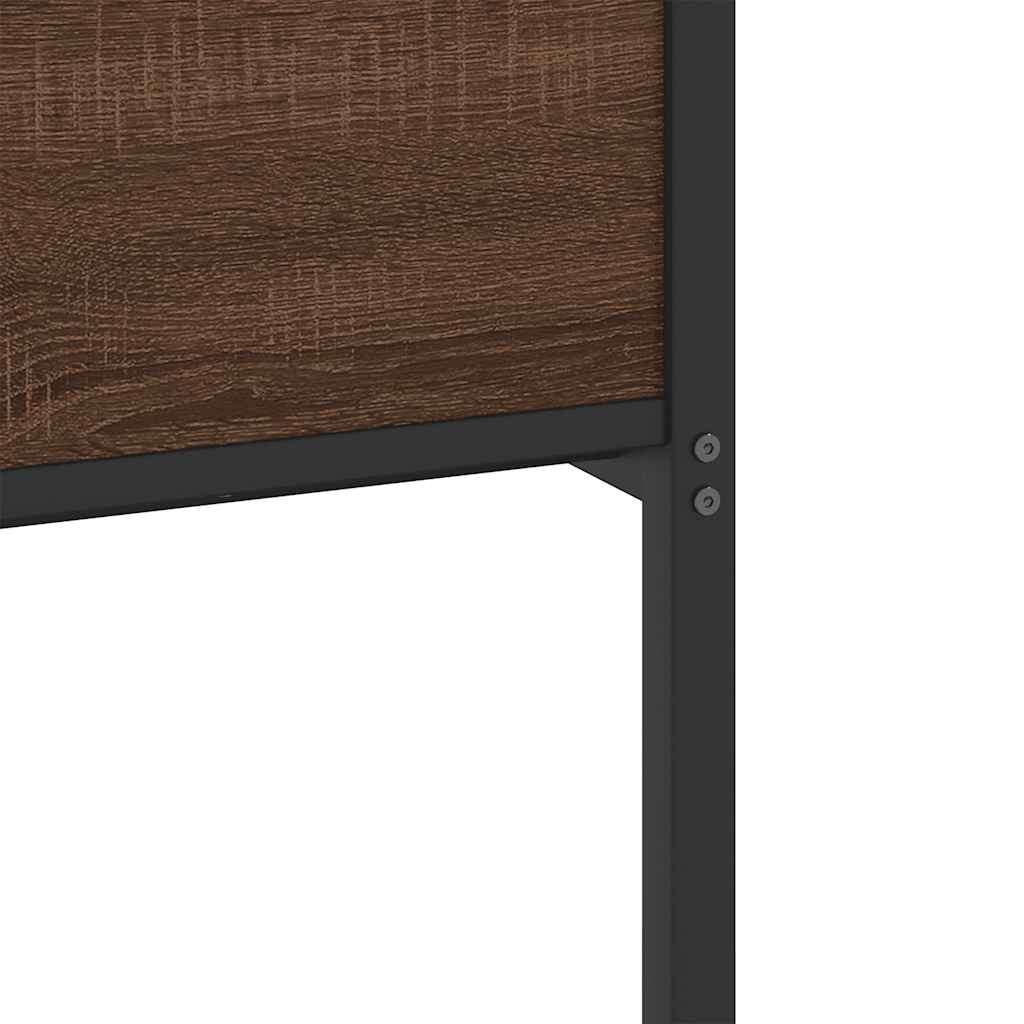 Cadre de lit sans matelas chêne marron 80x200cm bois ingénierie - XIOS
