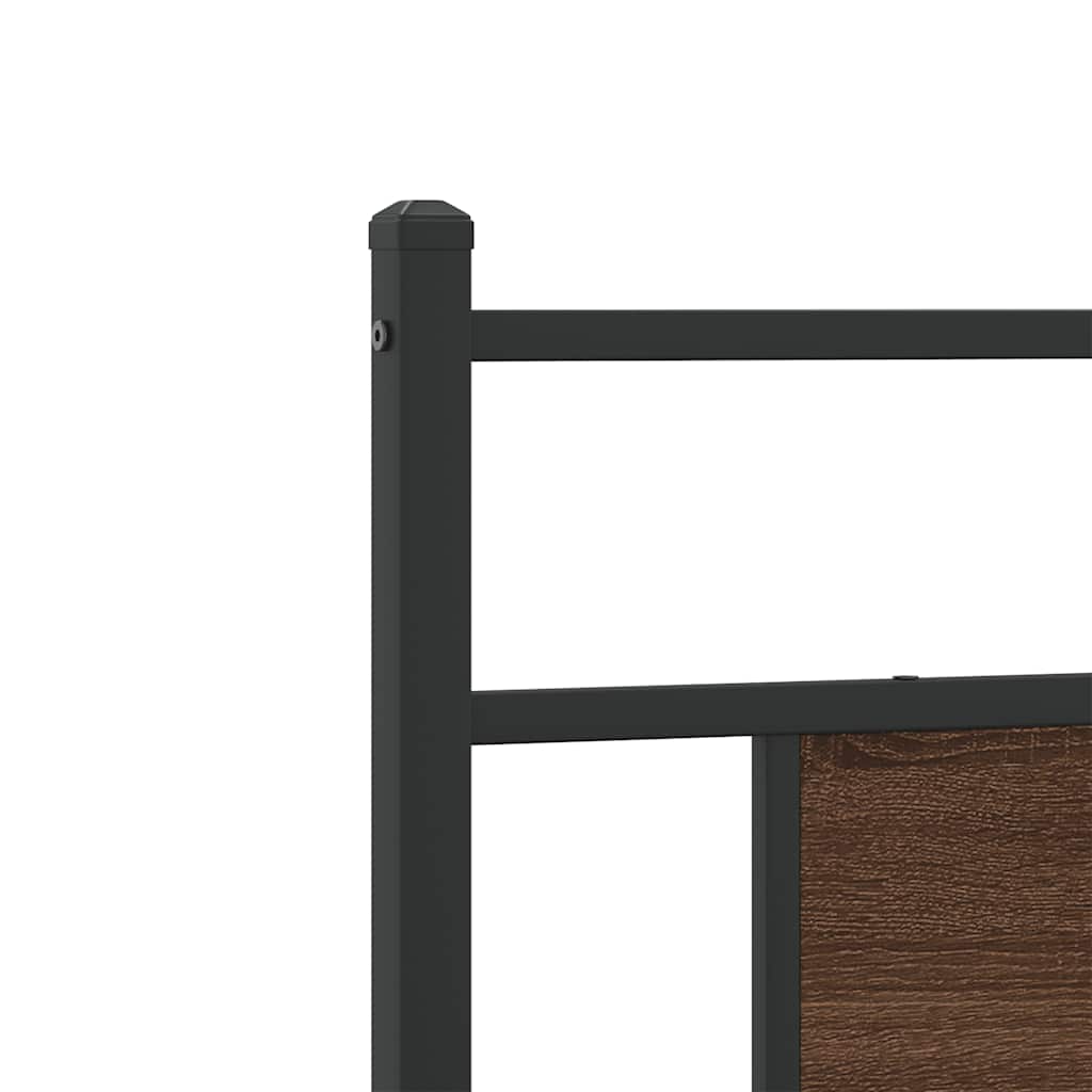 Cadre de lit sans matelas chêne marron 90x200cm bois ingénierie - XIOS