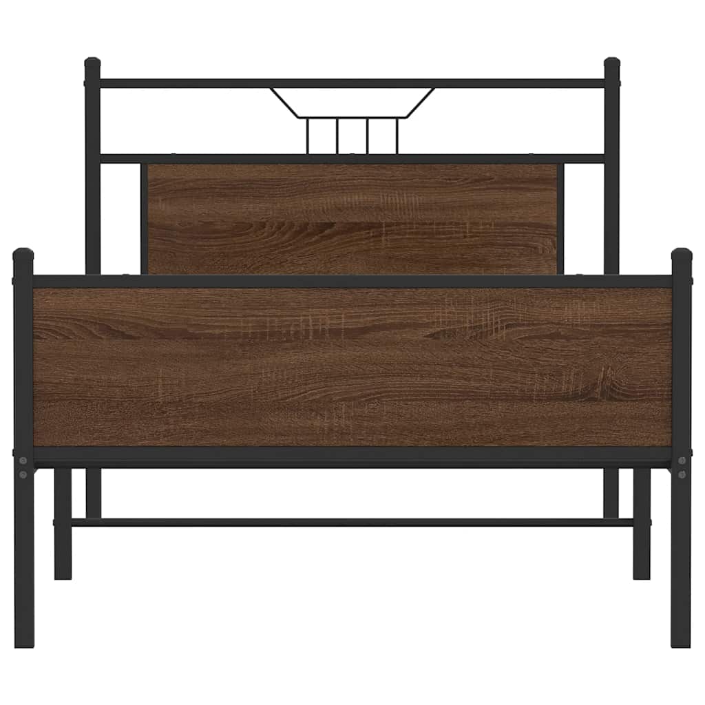 Cadre de lit sans matelas chêne marron 100x190 cm - XIOS