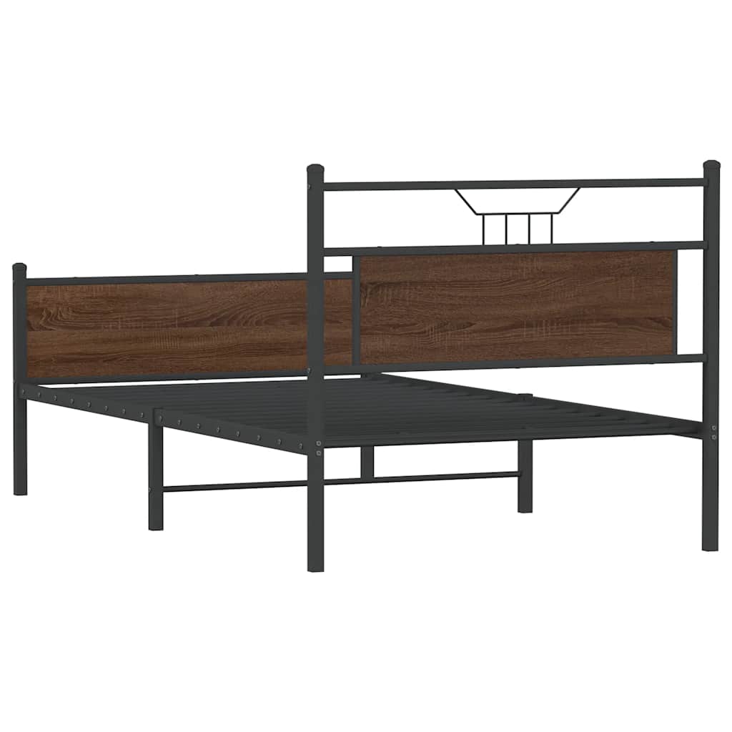 Cadre de lit sans matelas chêne marron 100x190 cm - XIOS