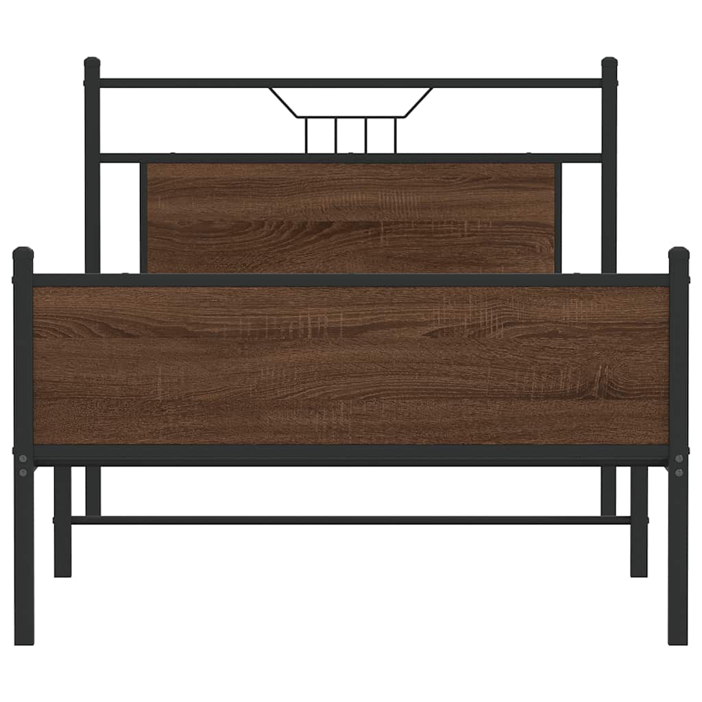 Cadre de lit sans matelas chêne marron 100x200 cm - XIOS