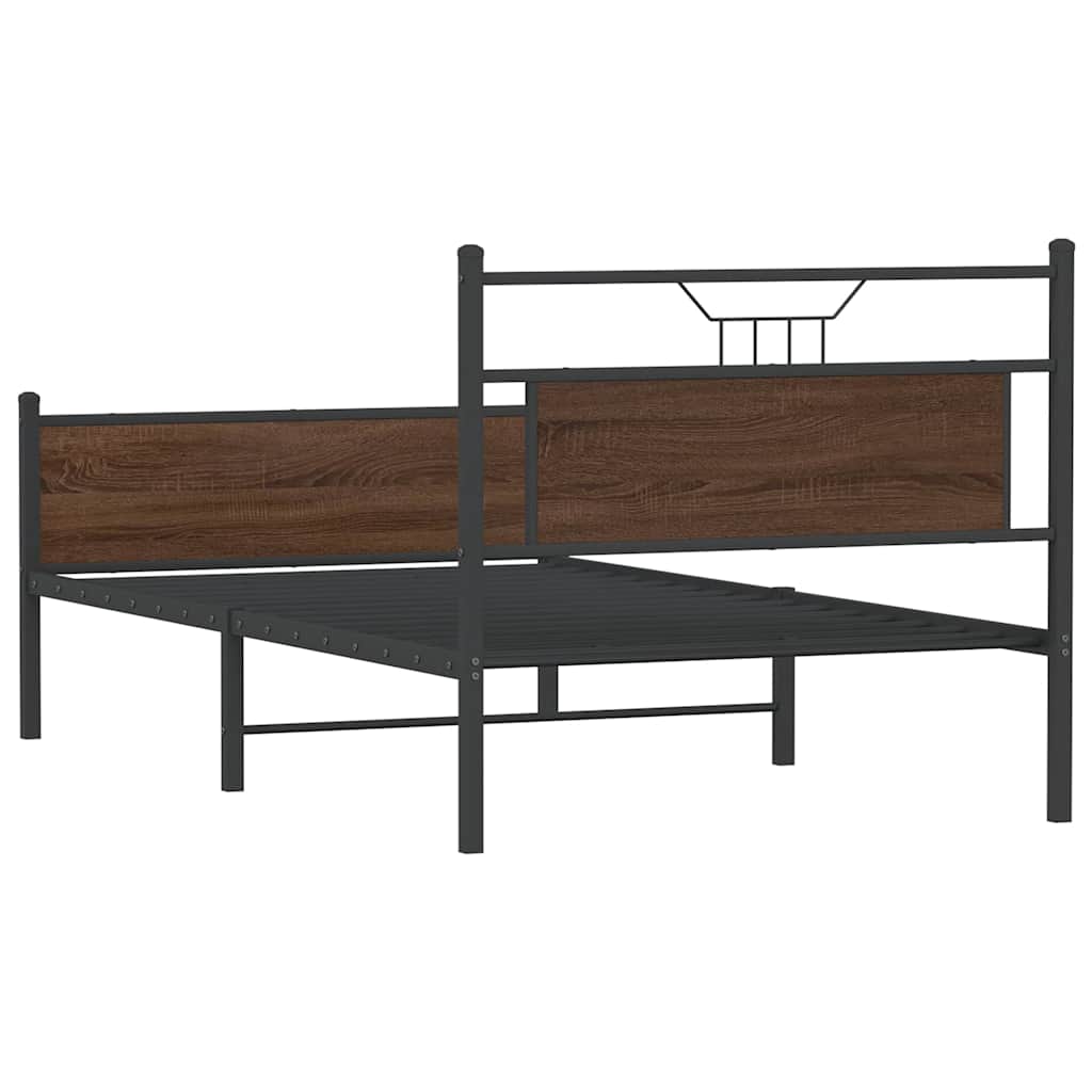 Cadre de lit sans matelas chêne marron 100x200 cm - XIOS