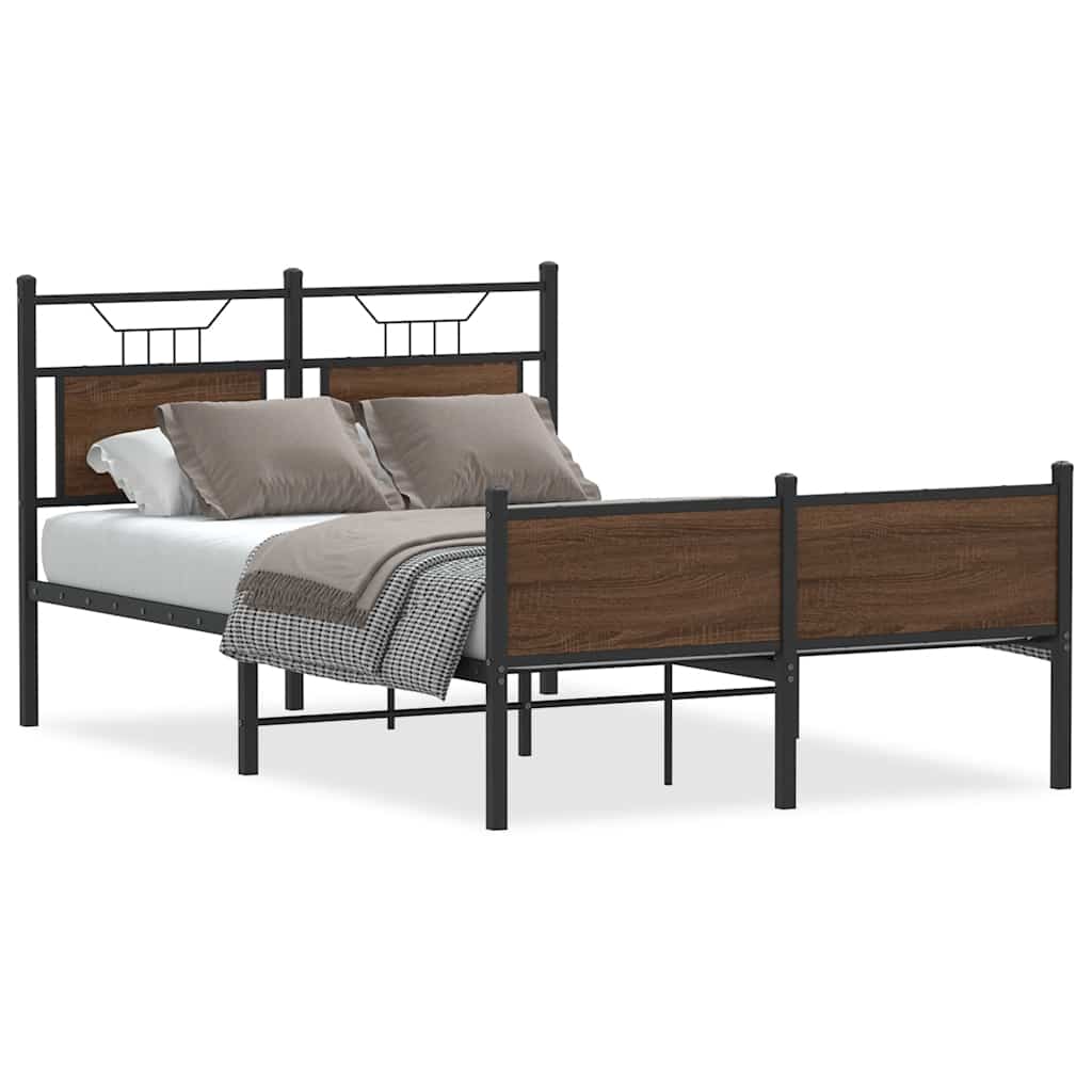 Cadre de lit sans matelas chêne marron 120x190 cm - XIOS