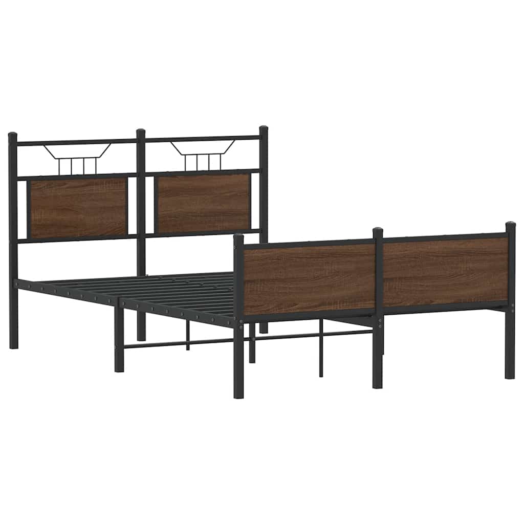 Cadre de lit sans matelas chêne marron 120x190 cm - XIOS