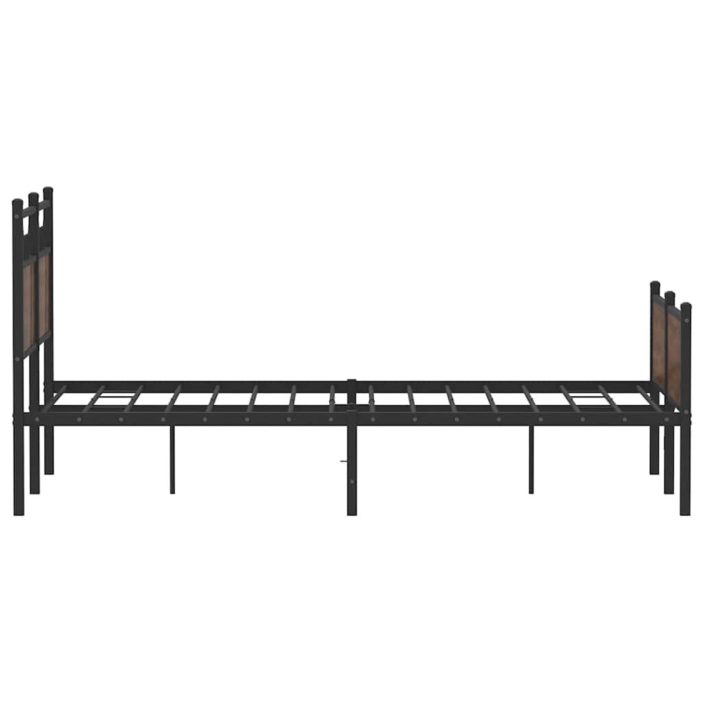Cadre de lit sans matelas chêne marron 120x190 cm - XIOS