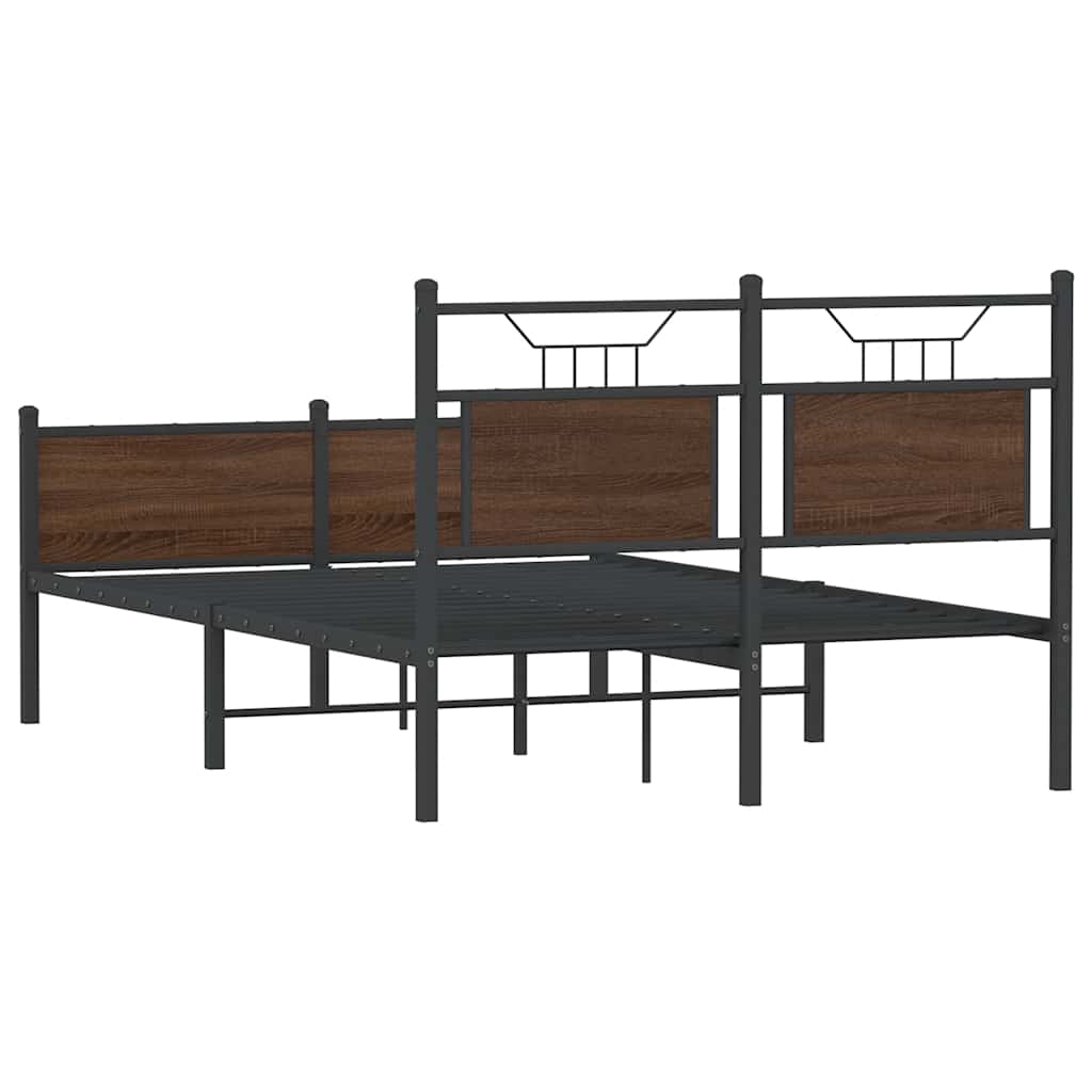 Cadre de lit sans matelas chêne marron 120x200 cm - XIOS