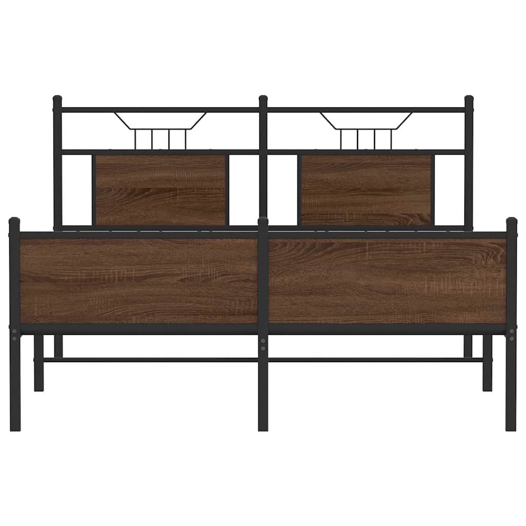 Cadre de lit sans matelas chêne marron 137x190 cm - XIOS