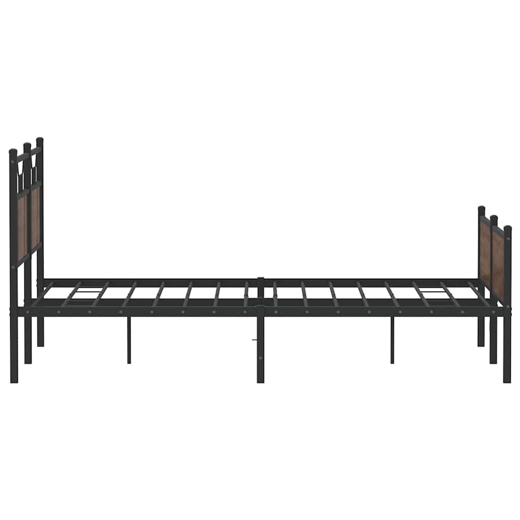 Cadre de lit sans matelas chêne marron 137x190 cm - XIOS