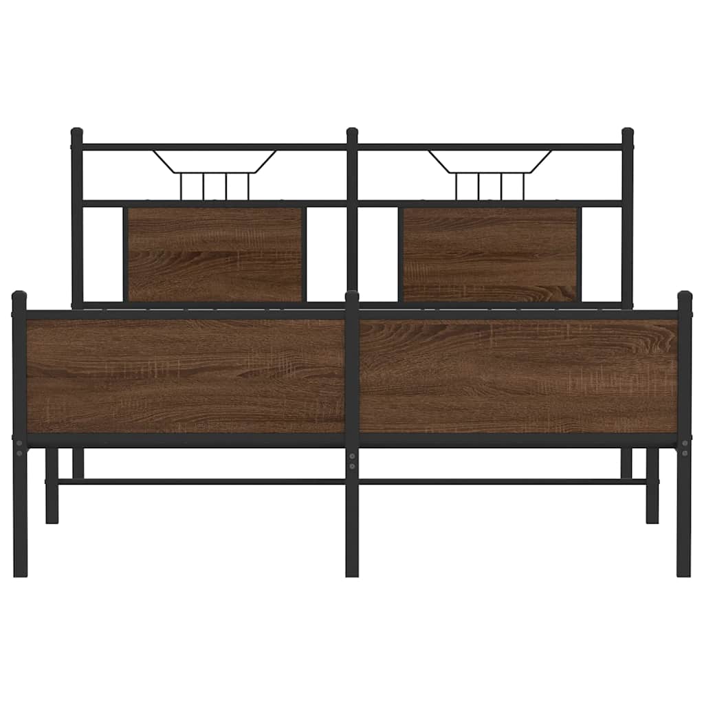 Cadre de lit sans matelas chêne marron 140x190 cm - XIOS