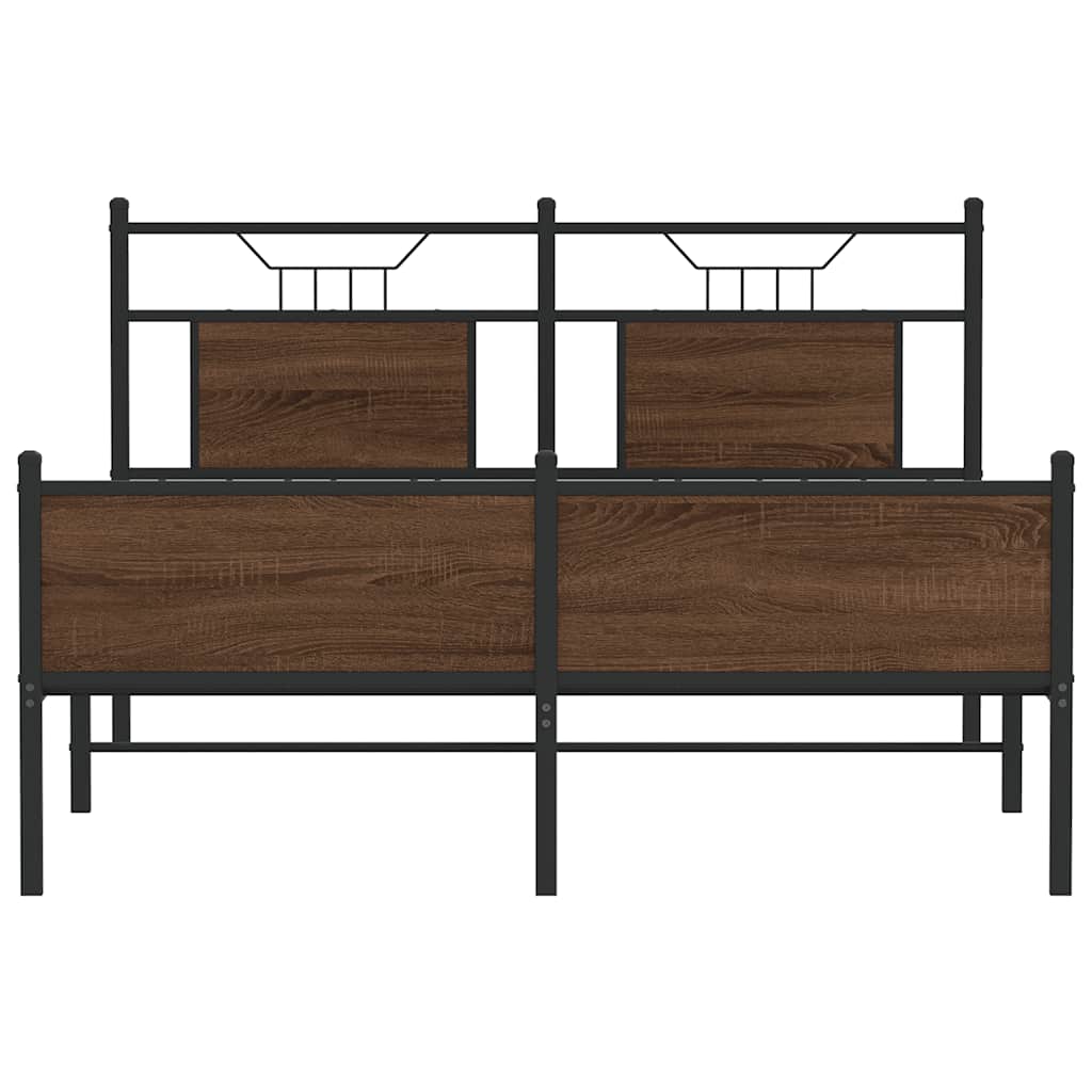 Cadre de lit sans matelas chêne marron 150x200 cm - XIOS