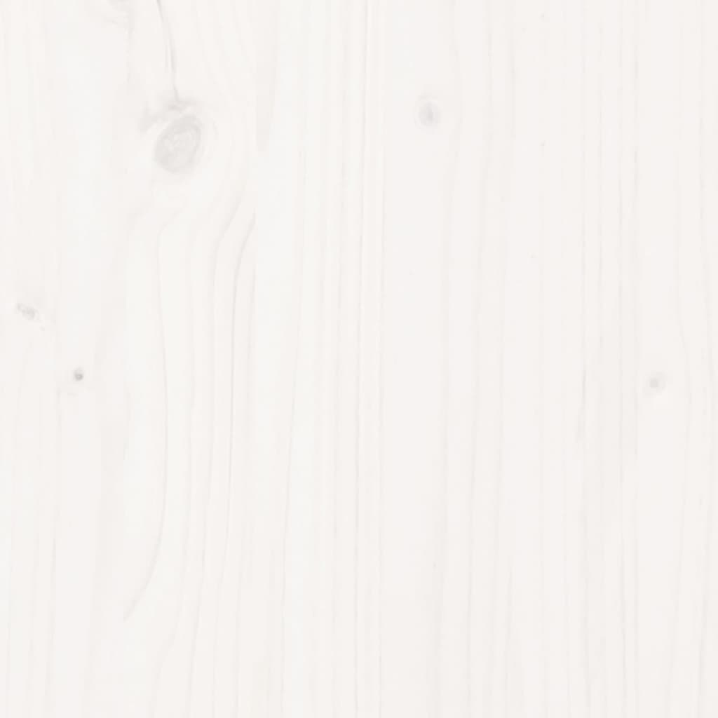Cadre de lit sans matelas blanc 200x200 cm bois massif de pin - XIOS