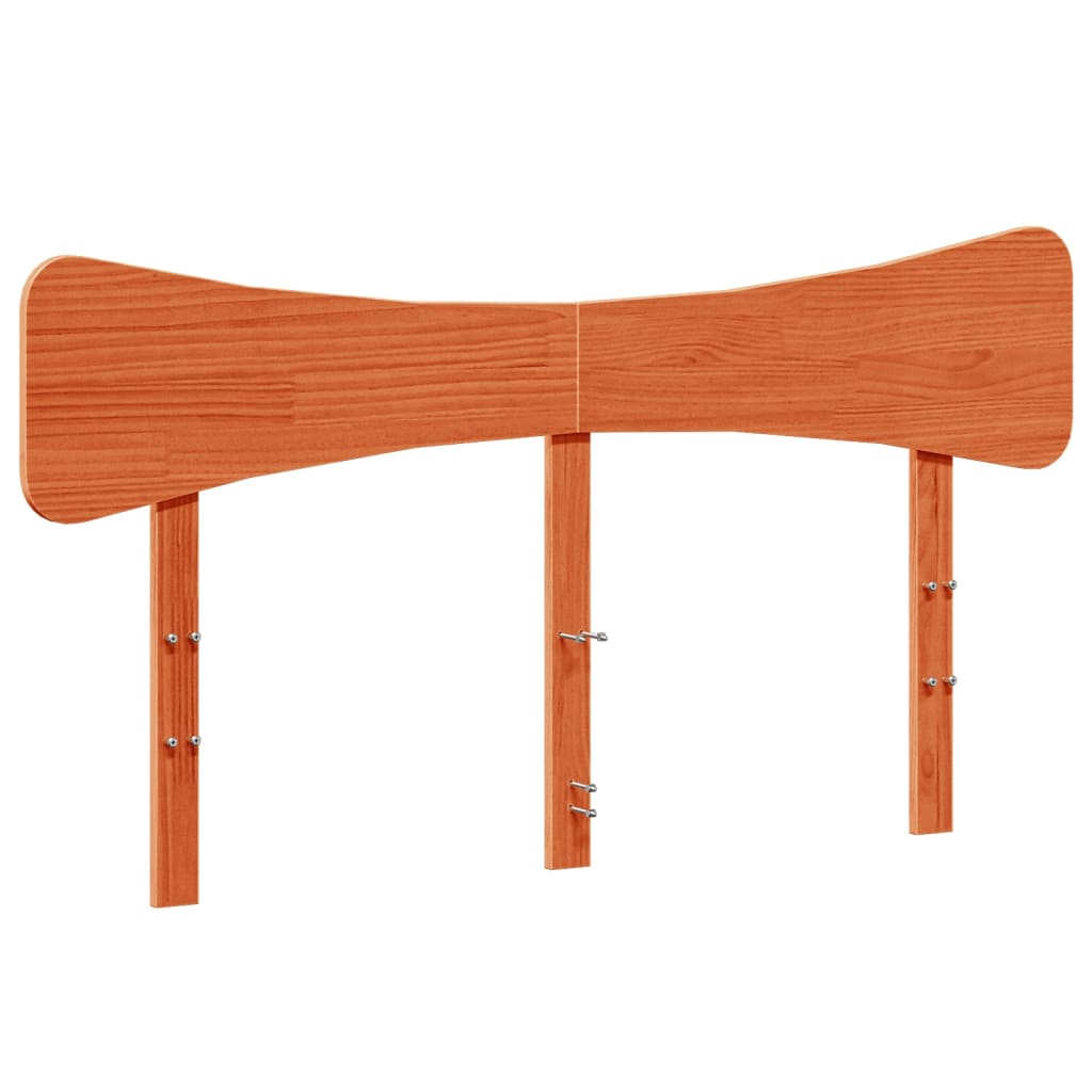 Cadre de lit sans matelas cire marron 140x200cm bois pin massif - XIOS