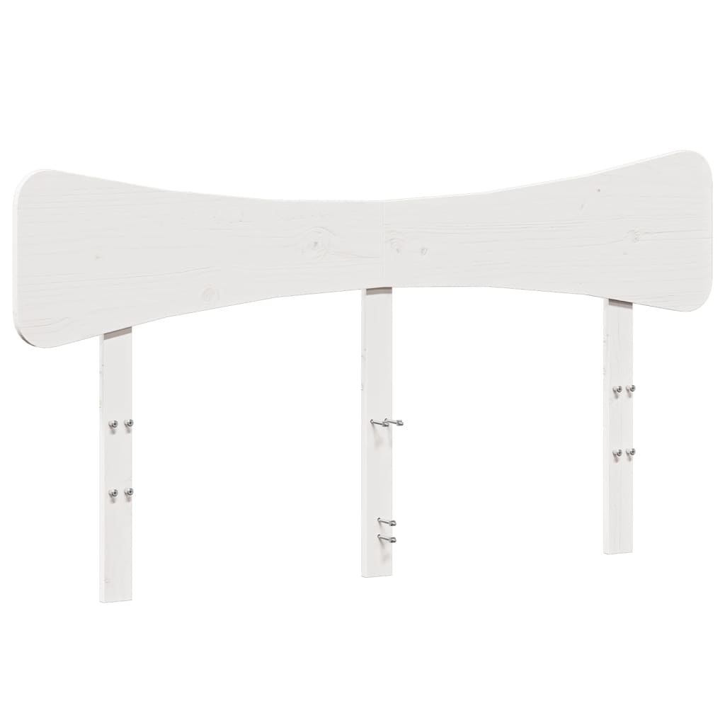 Cadre de lit sans matelas blanc 120x200 cm bois de pin massif - XIOS