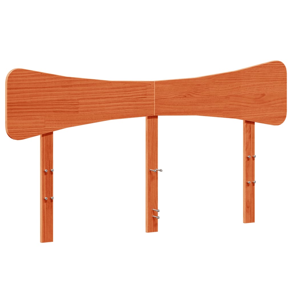 Cadre de lit sans matelas cire marron 120x200cm bois pin massif - XIOS