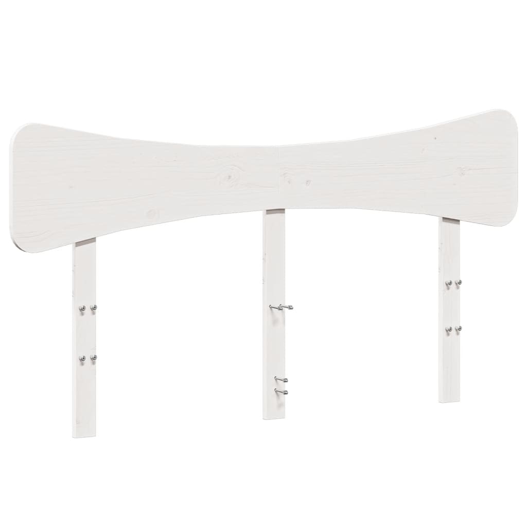 Cadre de lit sans matelas blanc 135x190 cm bois de pin massif - XIOS