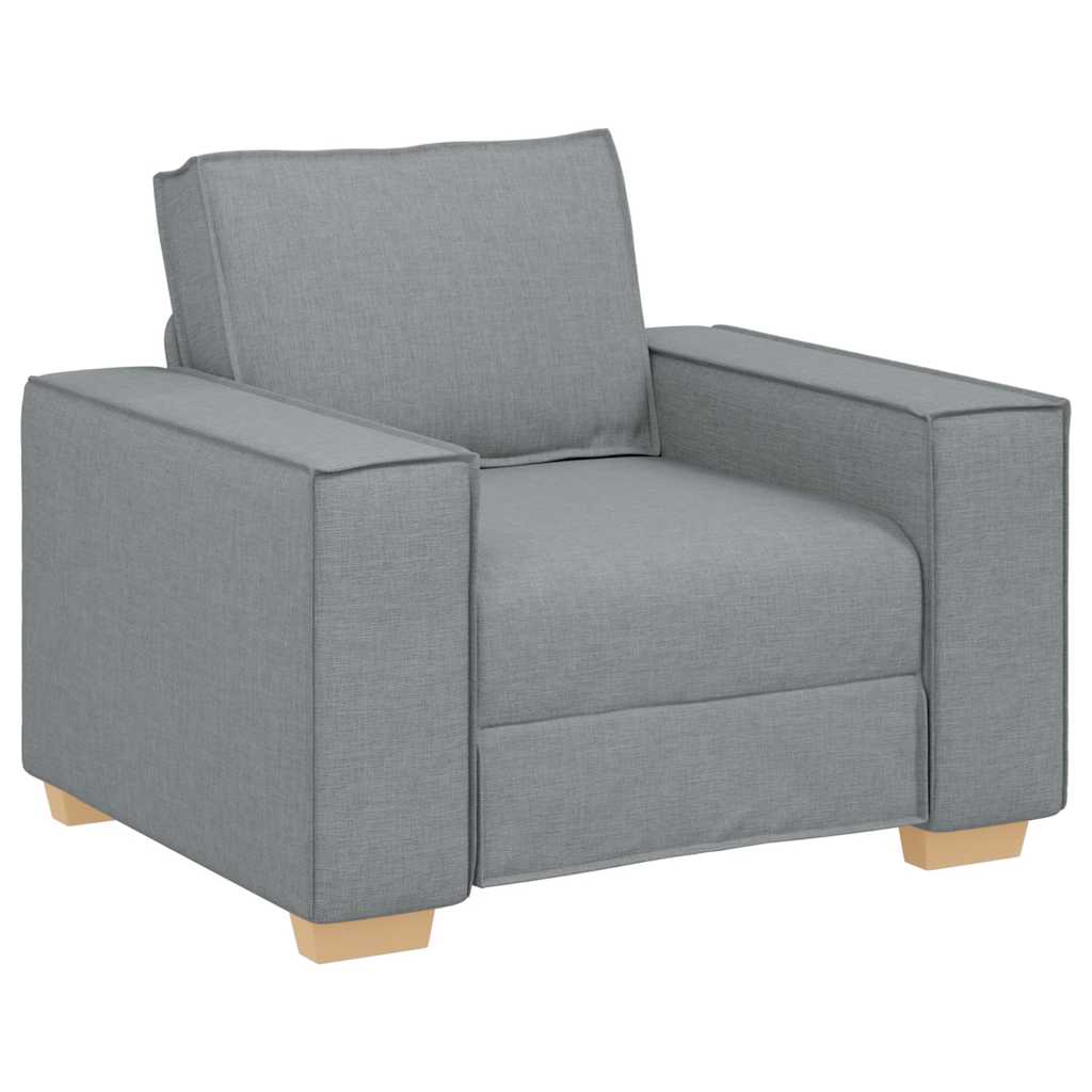 Canapé Fauteuil Gris Clair 60 cm Tissu - XIOS