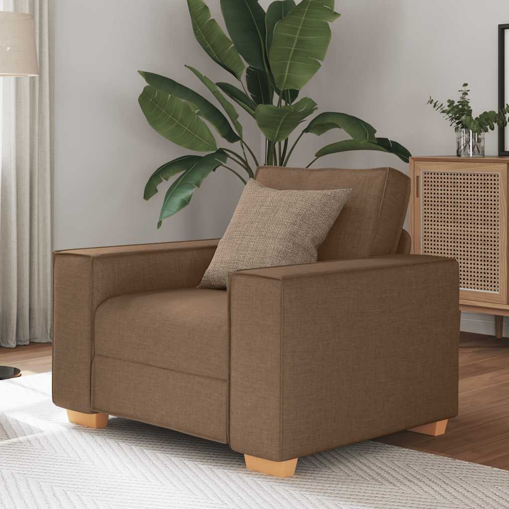 Canapé Fauteuil Marron 60 cm Tissu - XIOS