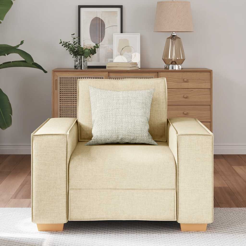 Canapé-chaise Crème 60 cm Tissu - XIOS