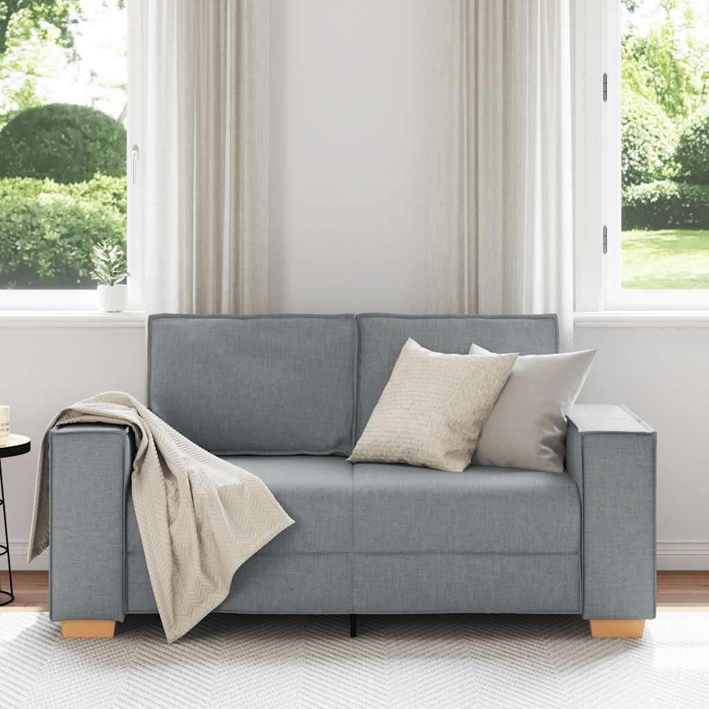 Canapé 2 places Gris clair 120 cm Tissu - XIOS
