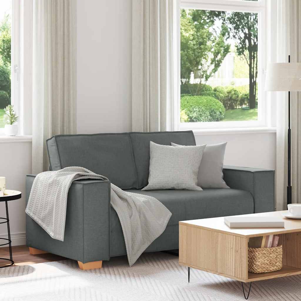 Canapé 2 places Gris foncé 120 cm Tissu - XIOS