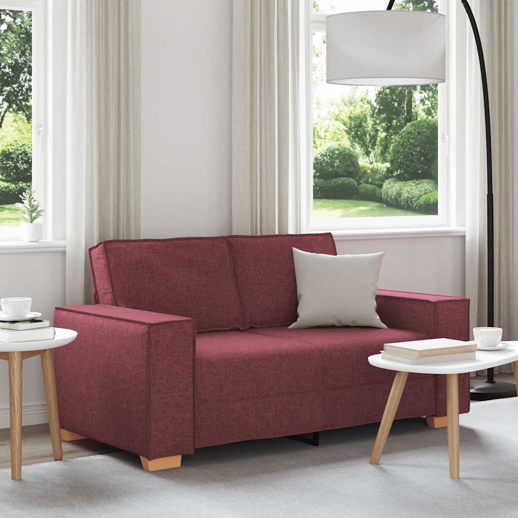 Canapé 2 places Rouge vin 120 cm Tissu - XIOS