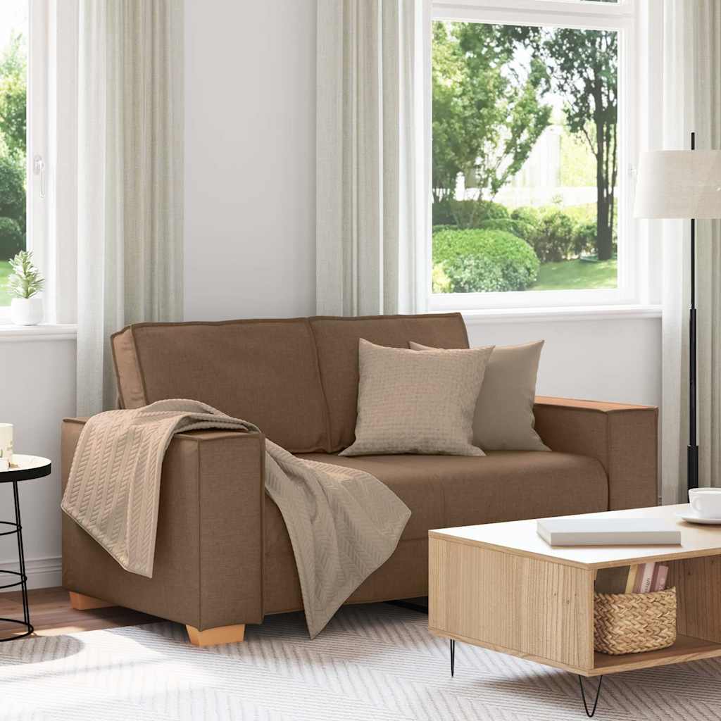 Canapé 2 places Marron 120 cm Tissu - XIOS
