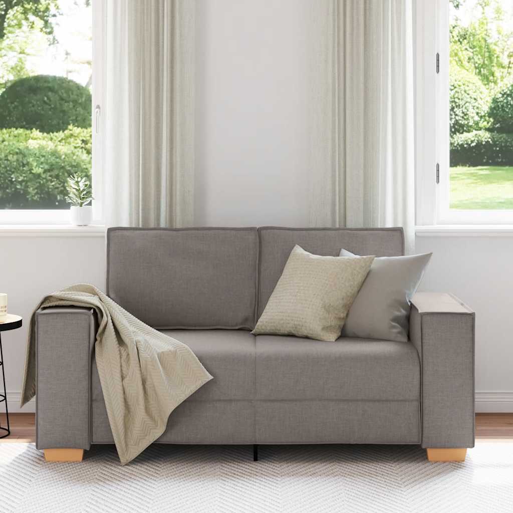 Canapé 2 places Taupe 120 cm Tissu - XIOS