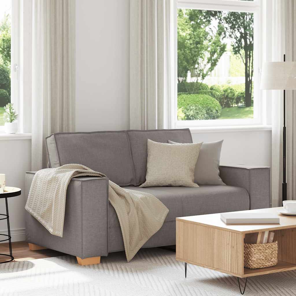 Canapé 2 places Taupe 120 cm Tissu - XIOS