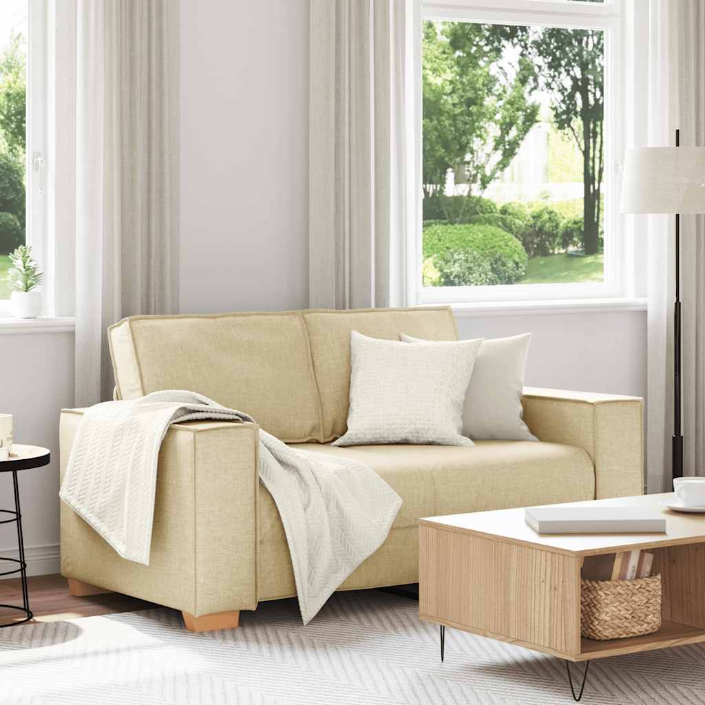 Canapé 2 places Crème 120 cm Tissu - XIOS
