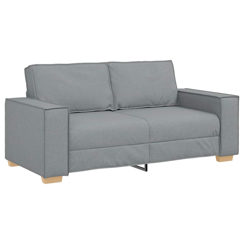 Canapé 2 places Gris clair 140 cm Tissu - XIOS