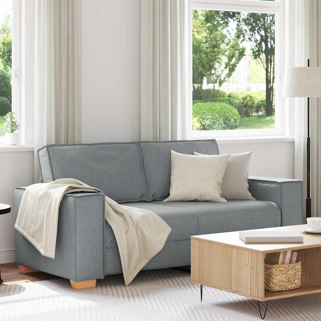 Canapé 2 places Gris clair 140 cm Tissu - XIOS