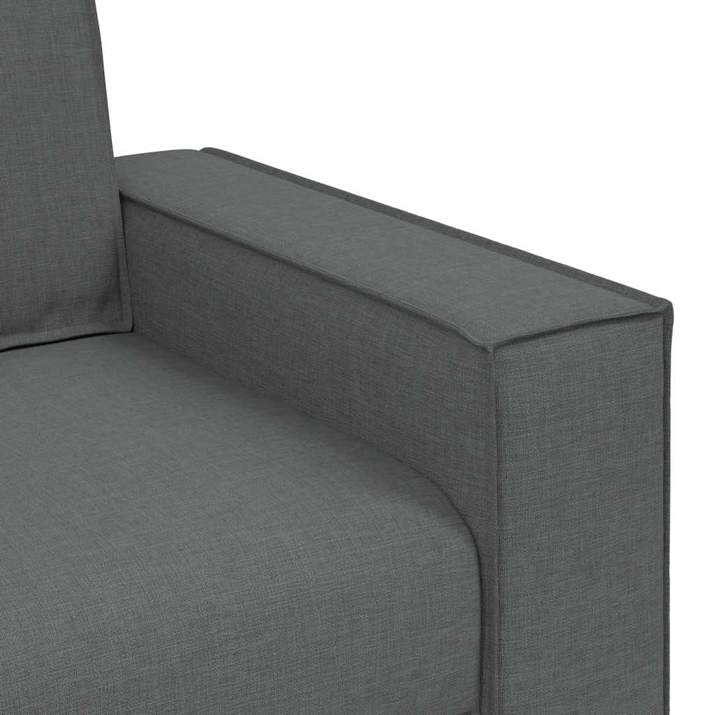 Canapé 2 places Gris foncé 140 cm Tissu - XIOS