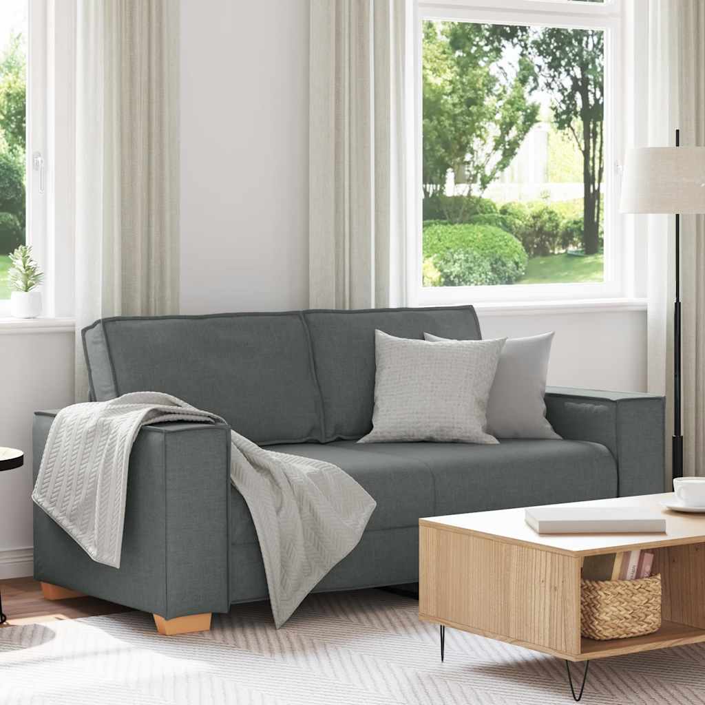 Canapé 2 places Gris foncé 140 cm Tissu - XIOS