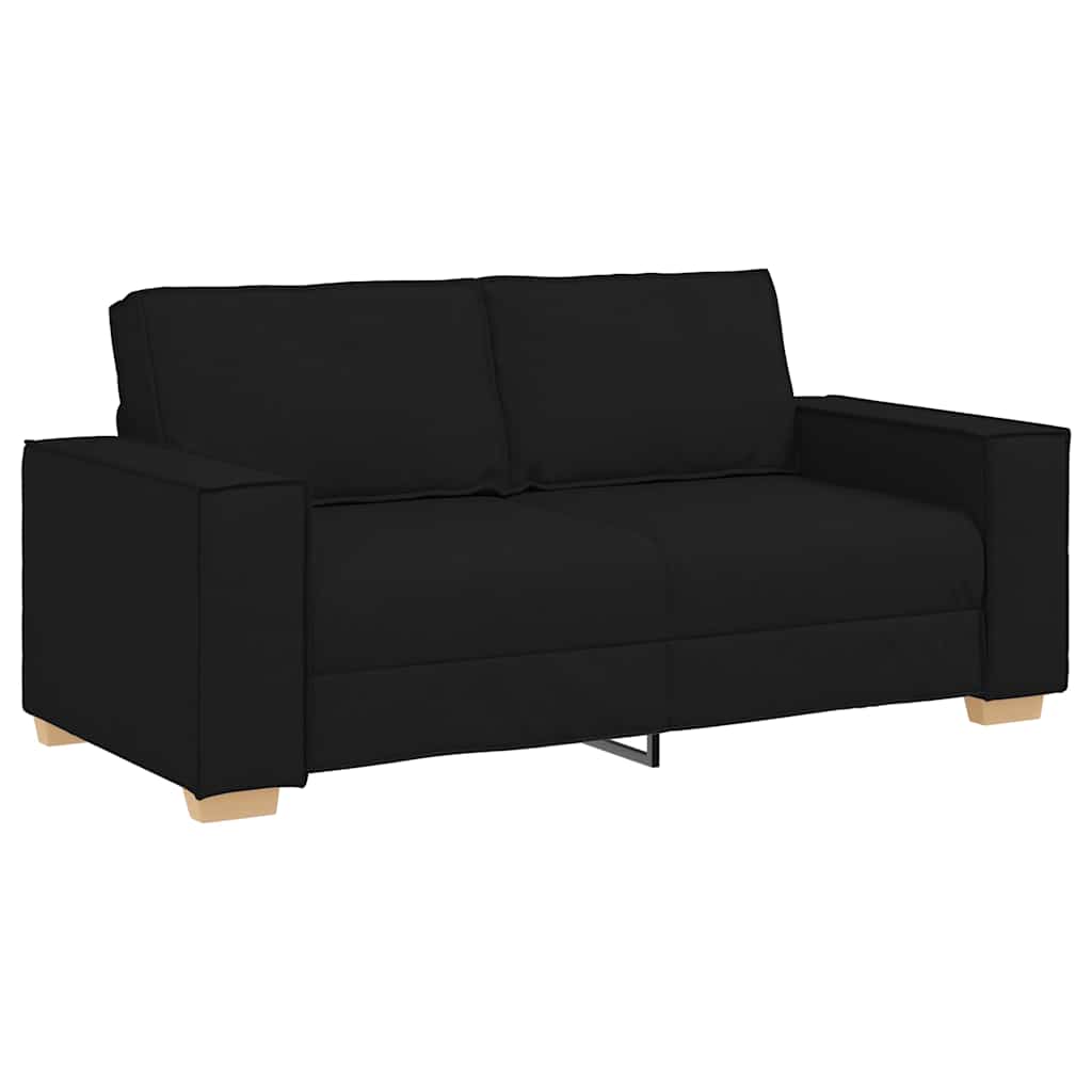 Canapé 2 places Noir 140 cm Tissu - XIOS