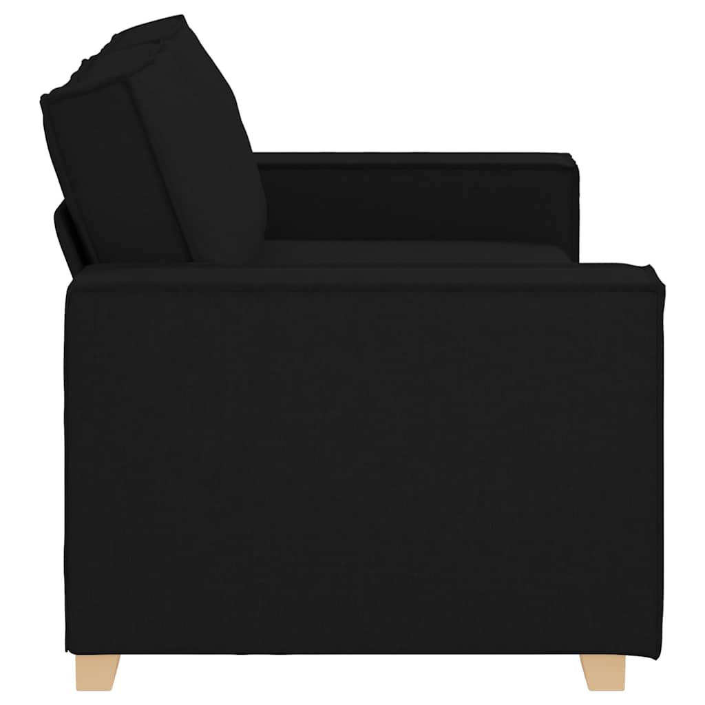 Canapé 2 places Noir 140 cm Tissu - XIOS